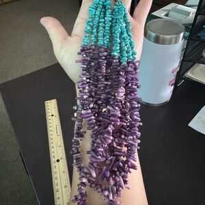 Turquoise and Purple Necklace